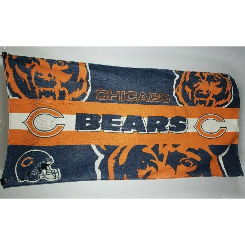 Chicago Bears Beach Towel NFL 27 x 54 inch McArthur Chicago Helmet Logo Vintage